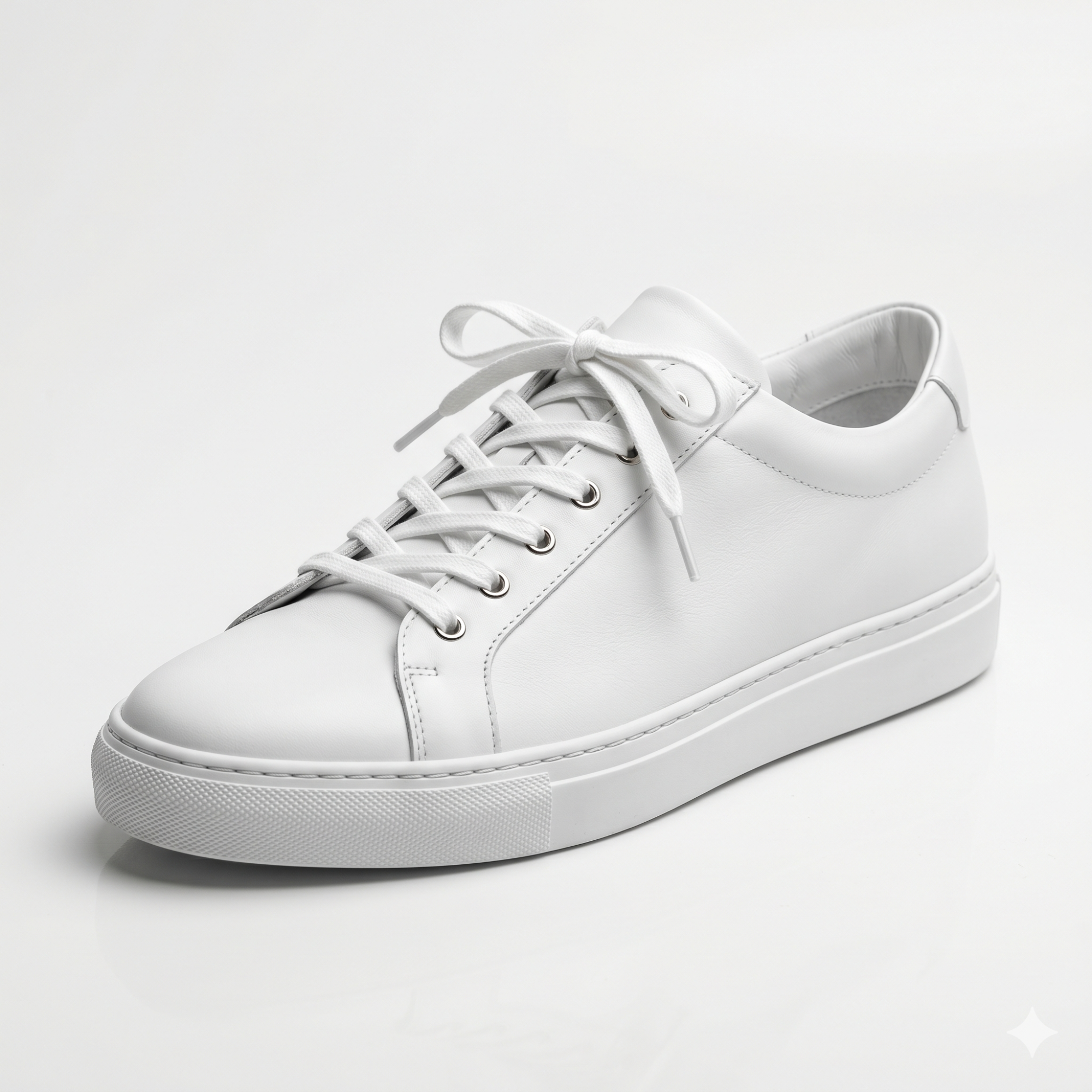 White Preston Leather Sneakers