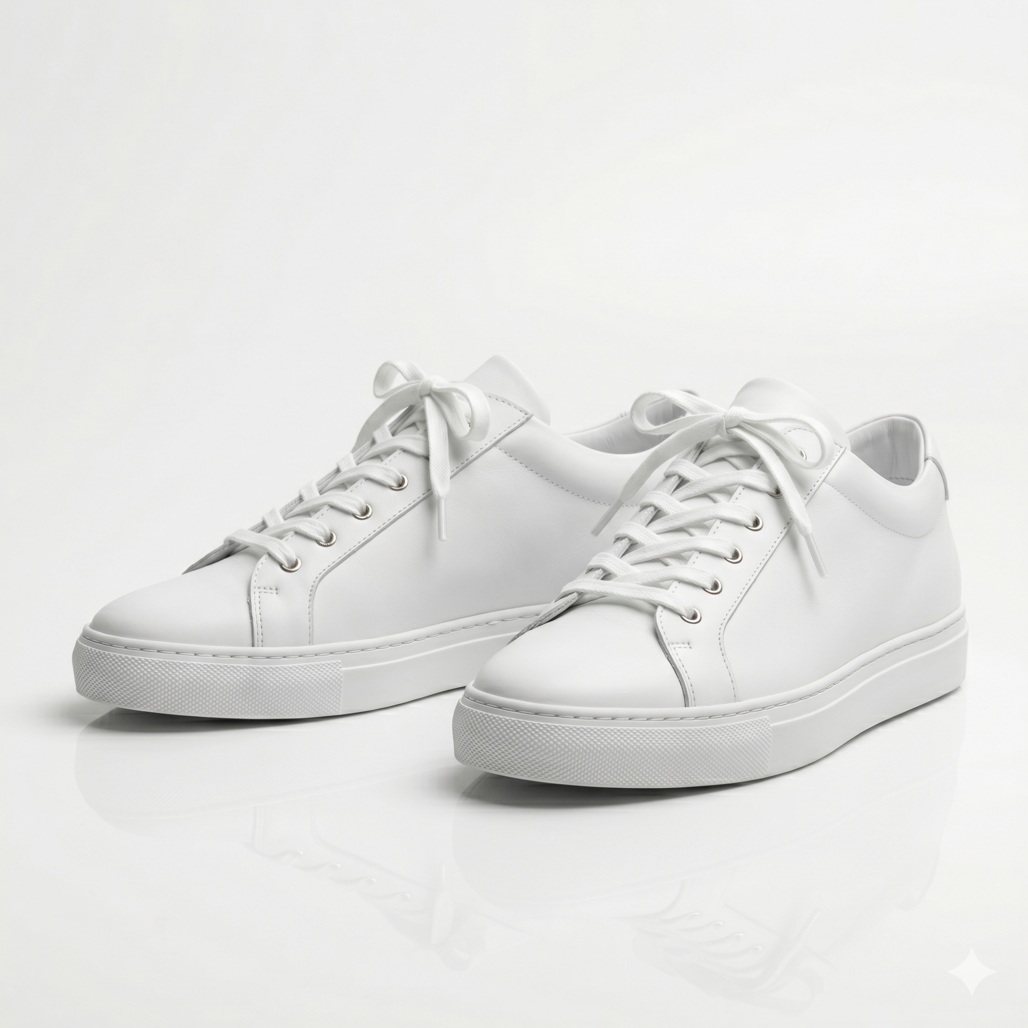 White Preston Leather Sneakers